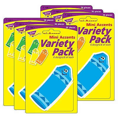 Crayons Mini Accents Variety Pack T-10811 36 ct Trend Enterprises Inc 